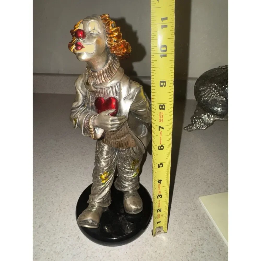 Mida Argento Silver Hand Painted Kissing Clown Italian Figurine. - Picture 7 of 7